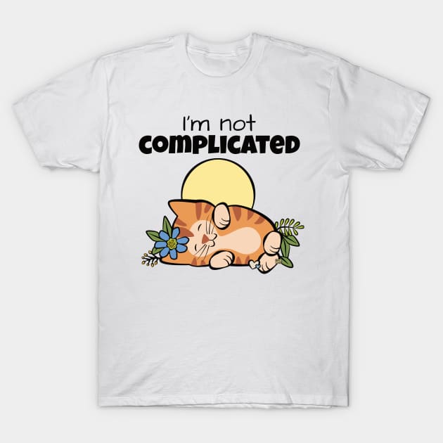 Not complicated Cat T-Shirt by Sue Cervenka